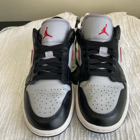 Nike Other - Nike Air Jordan 1 Low Black/Grey/Red Men’s Size 8 (Women’s 9.5)